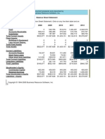 BalanceSheet Example