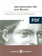 Julia Benavent Actas Del Proceso de Giordano Bruno 2004