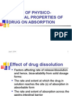 Effect of Physico-Chemical Properties of Drug On Absorption