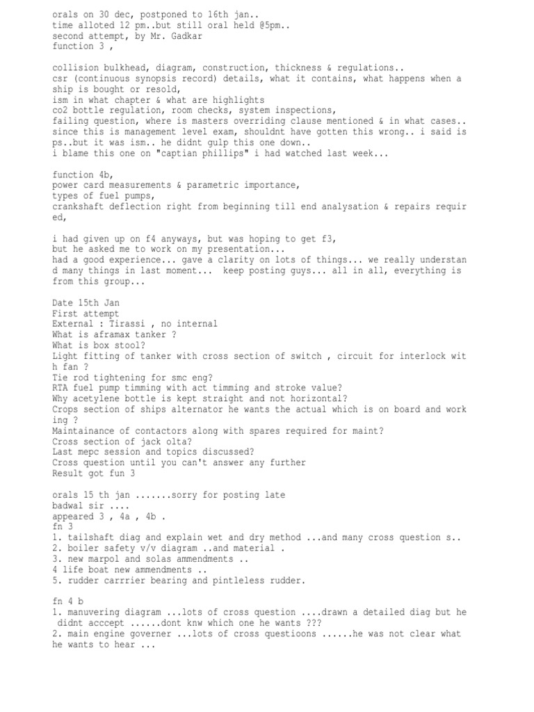 Class II Oral Questions | PDF | Piston | Engines