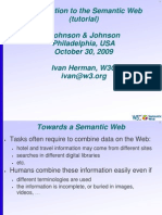 Introduction To The Semantic Web (Tutorial) Johnson & Johnson Philadelphia, USA October 30, 2009 Ivan Herman, W3C