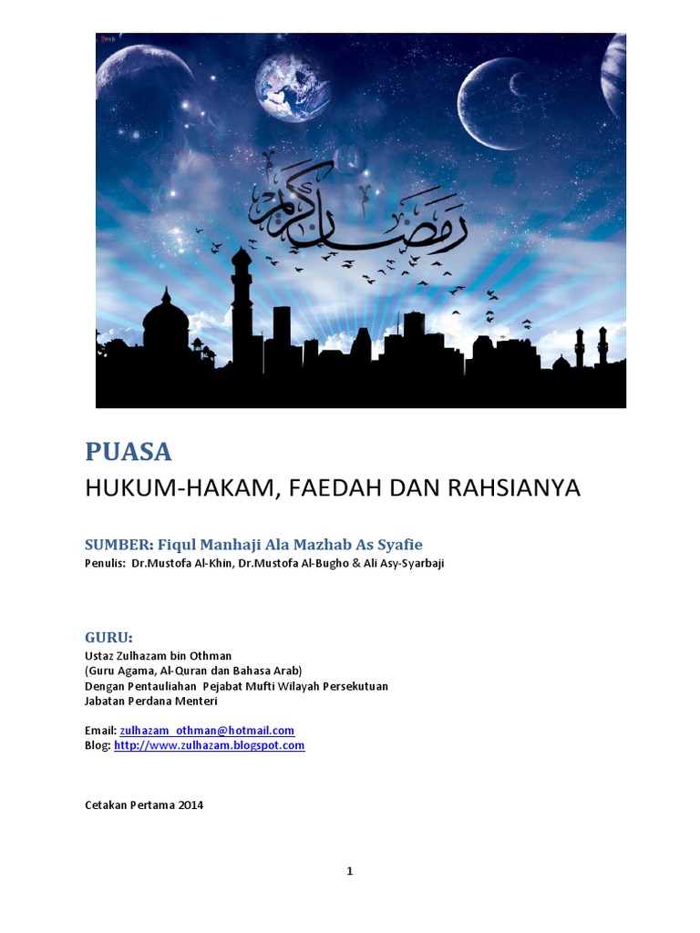Puasa Hukum Hakam Faedah Dan Rahsianya