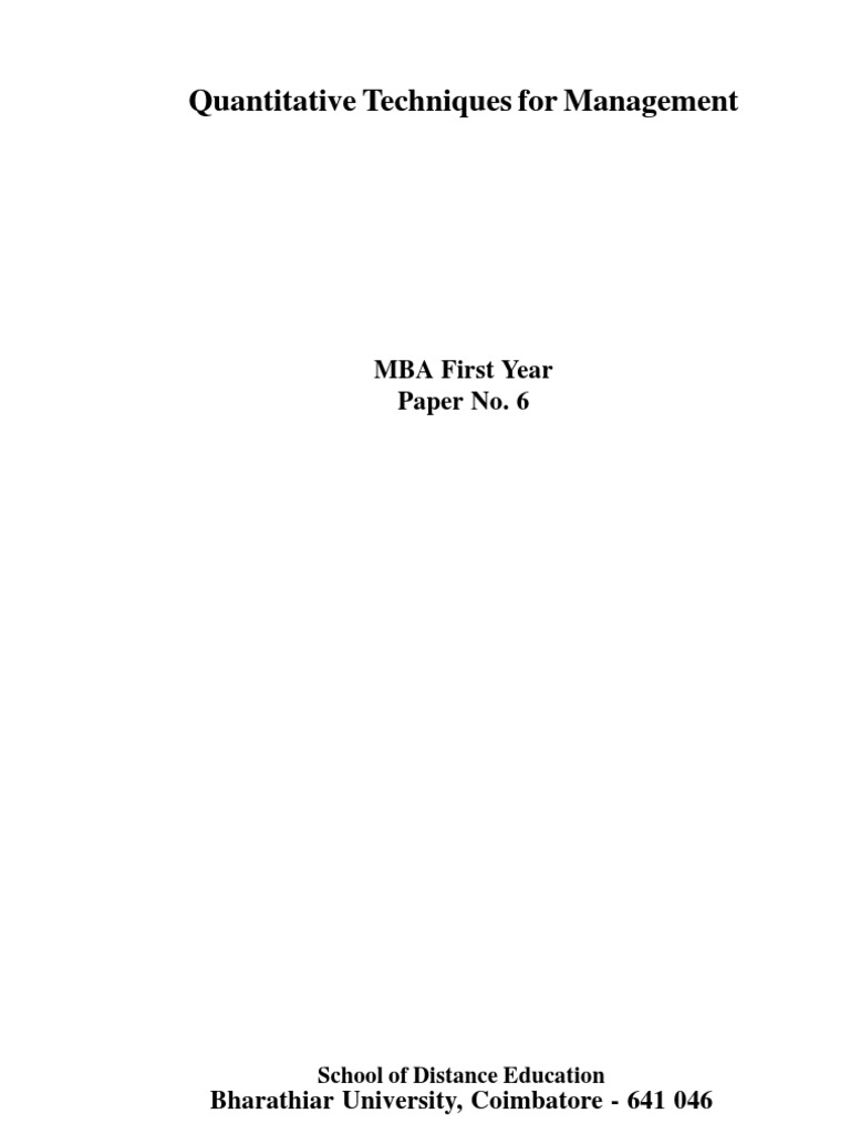 Quantitative Techniques For Management Mathematical Model Mathematical Optimization