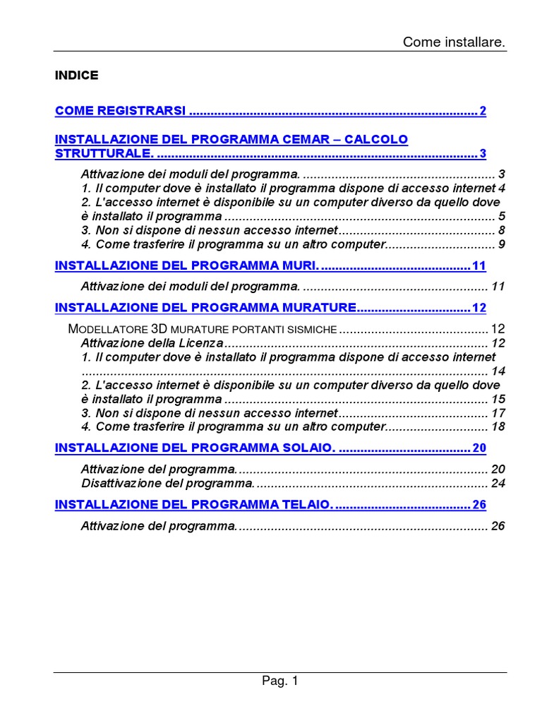 Installazione Cemar | PDF