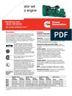Diesel Generator Set QSK60 Series Engine: Description Features
