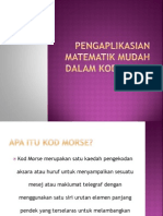 Pengaplikasian Matematik Mudah Dalam Kod Morse