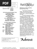 Nazareth Lutheran Church - Worship Folder - Sun. 11/29/09