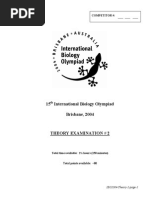 15 International Biology Olympiad Brisbane, 2004: Competitor #