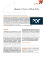 The Pathophysiology, Diagnosis and Treatment of Allergic Rhinitis