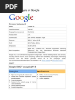 Download SWOT analysis of Googledocx by Devi Sivashankar SN232687358 doc pdf