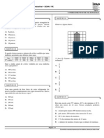 Conhecimentos de matemática e português em prova de seleção para curso técnico