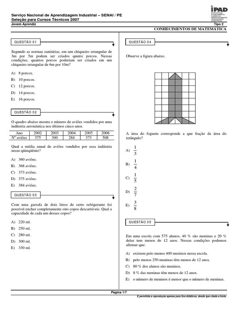 Prova 1 | PDF | Métodos e Materiais de Ensino