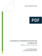 Glosario de Terminos Planeacion. JULIO ANTONIO B.