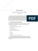 Writing Reports: 1 The Main Sections of The Report