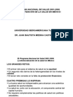 El Programa Nacional de Salud 2001-2006