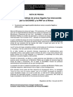  TALLER DE ENSAMBLAJE DE ARMAS ILEGALES FUE INTERVENIDO POR LA SUCAMEC Y LA PNP EN EL RÍMAC