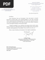 Vietnam's Letter to UN - On China's Placement of Oil Rig 981
