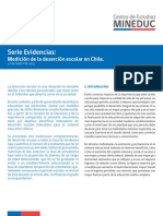 Serie Evidencias: Medición de La Deserción Escolar en Chile. !à de Marzo de !à %