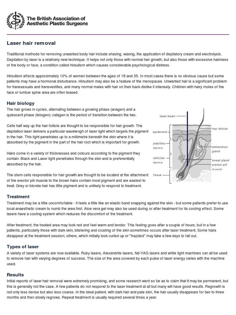 Laser Hair Removal PDF Hair Hair Removal