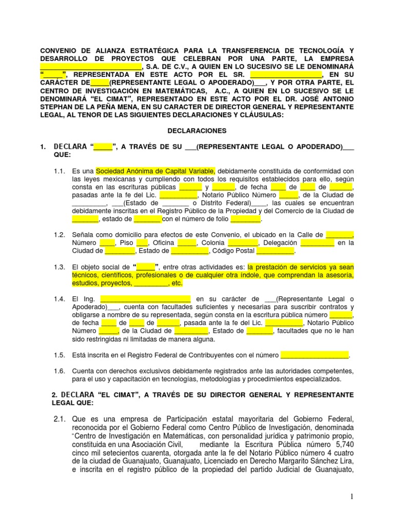Modelo De Contrato De Convenio Entre Empresas Vários Modelos