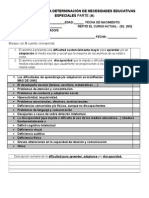 Protocolo para La Determinación de Necesidades Educativas Especiales