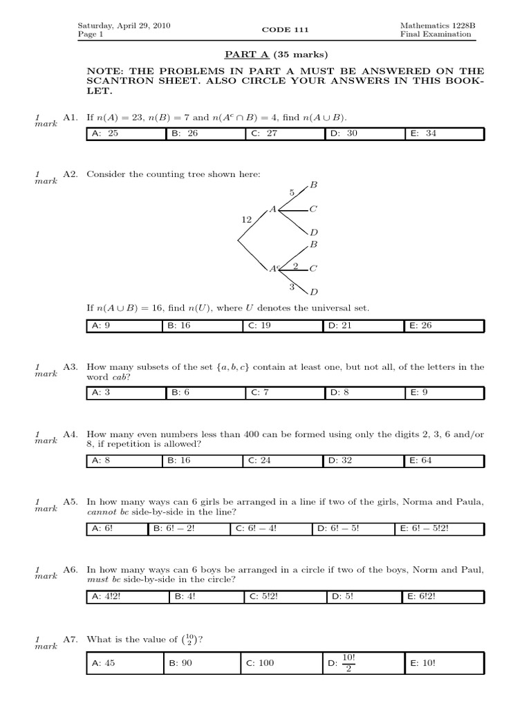 UWO 1228 Final Exam 2010 | PDF | Probability Distribution | Normal ...