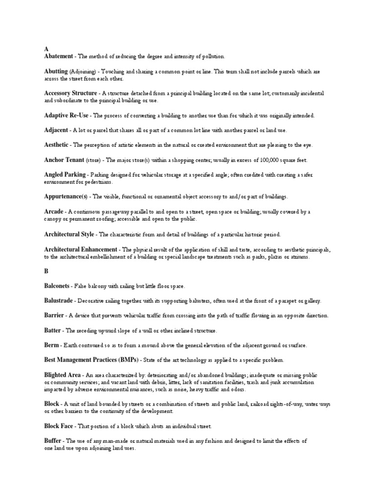 Architecture Terms And Definitions pdf Road Transport Transport