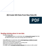Create SAS Data From Raw Data (II)