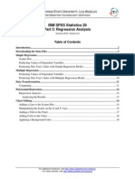 IBM SPSS Statistics 20 Part 3: Regression Analysis: C S U, L A