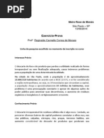 Exercício Prova - Projeto