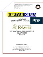 Kertas Kerja Lawatan KIDZANIA