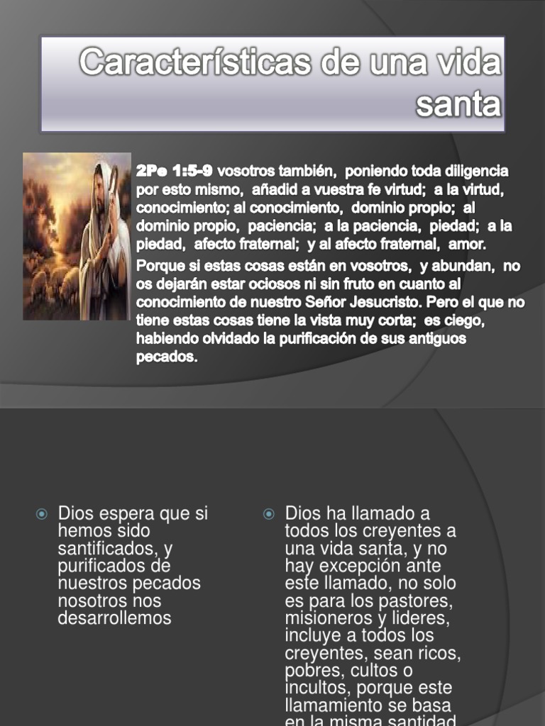Características de Una Vida Santa | PDF | Pecado | Amor