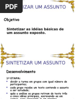 Seminário sintetizar assunto
