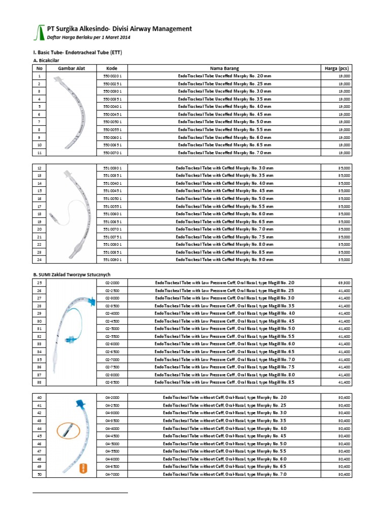 Daftar Harga Daftar Harga