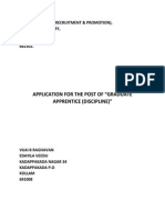 Application For The Post of "Graduate Apprentice (Discipline) "