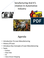 Lean Manufacturing and It’s Implementation in Automotive Industry