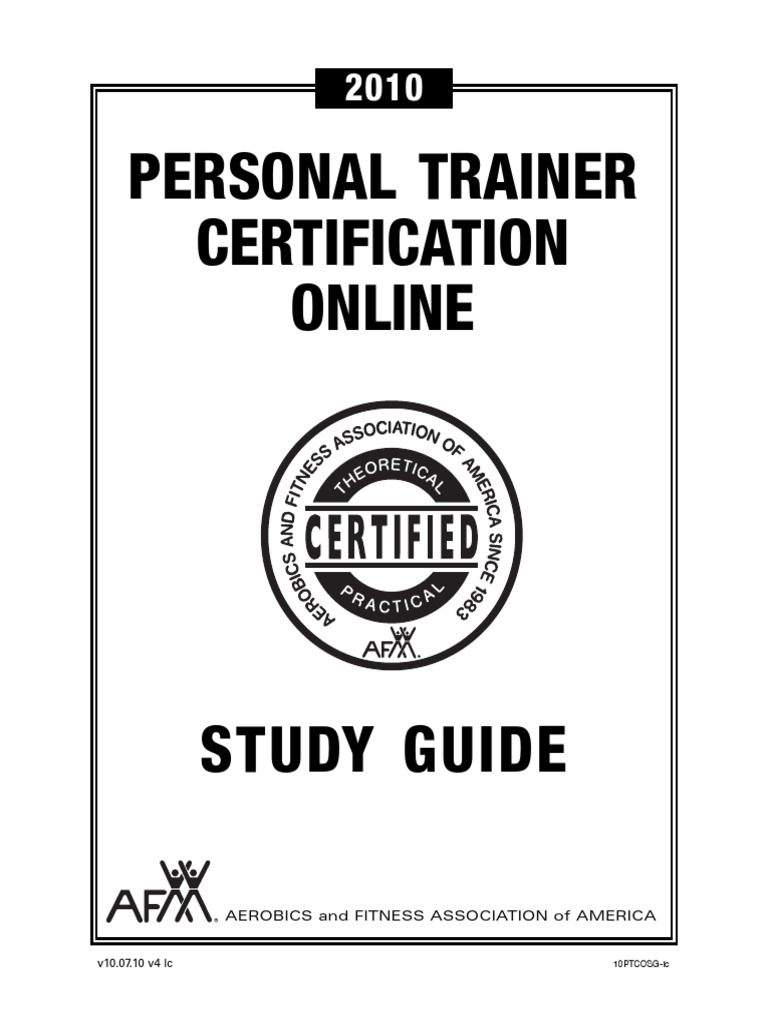 AFAA Online Certification Personal Trainer Strength Training