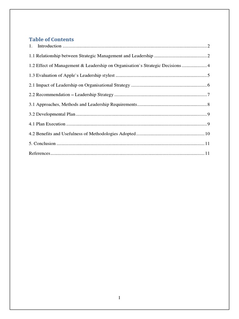 Strategic Management and Leadership Insights | PDF | Leadership ...
