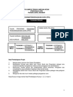 Jadual Spesifikasi Tugasan WAJ3703 (SDP) PPG, Sem7