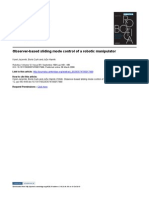 Observer-Based Sliding Mode Control of A Robotic Manipulator