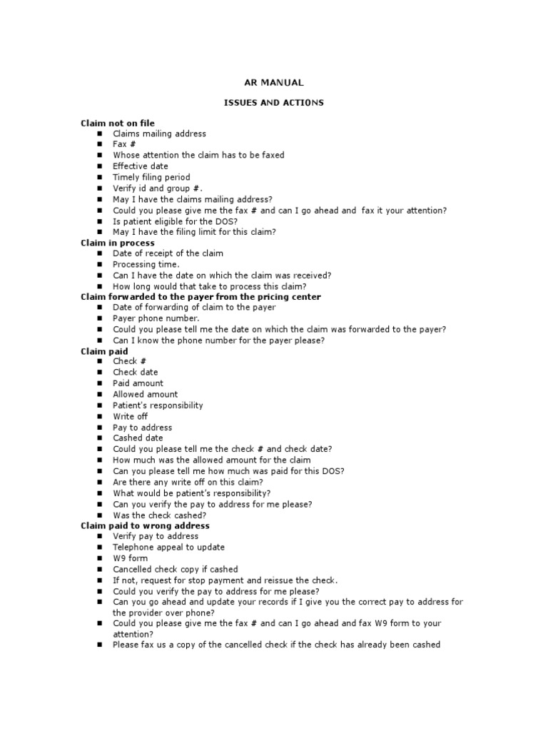 Ar Manual Pdf Service Industries Health Care