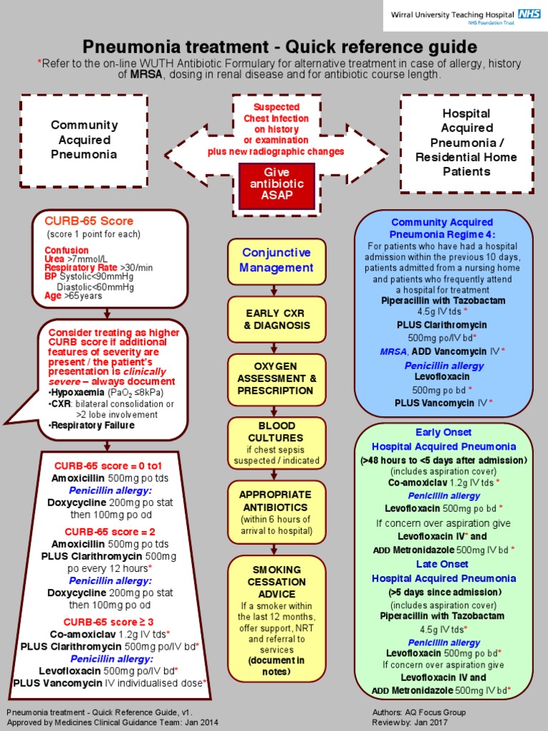 Pneumonia treatment guide under 40 characters | PDF | Pneumonia | Allergy