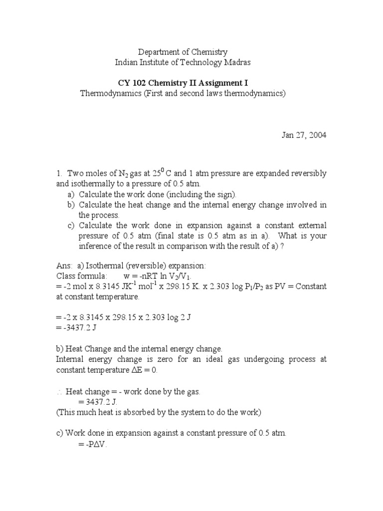 Cp Cv Sum Heat Entropy