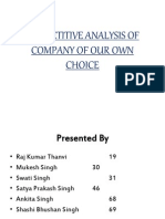 Competitive Analysis of Company of Our Own Choice