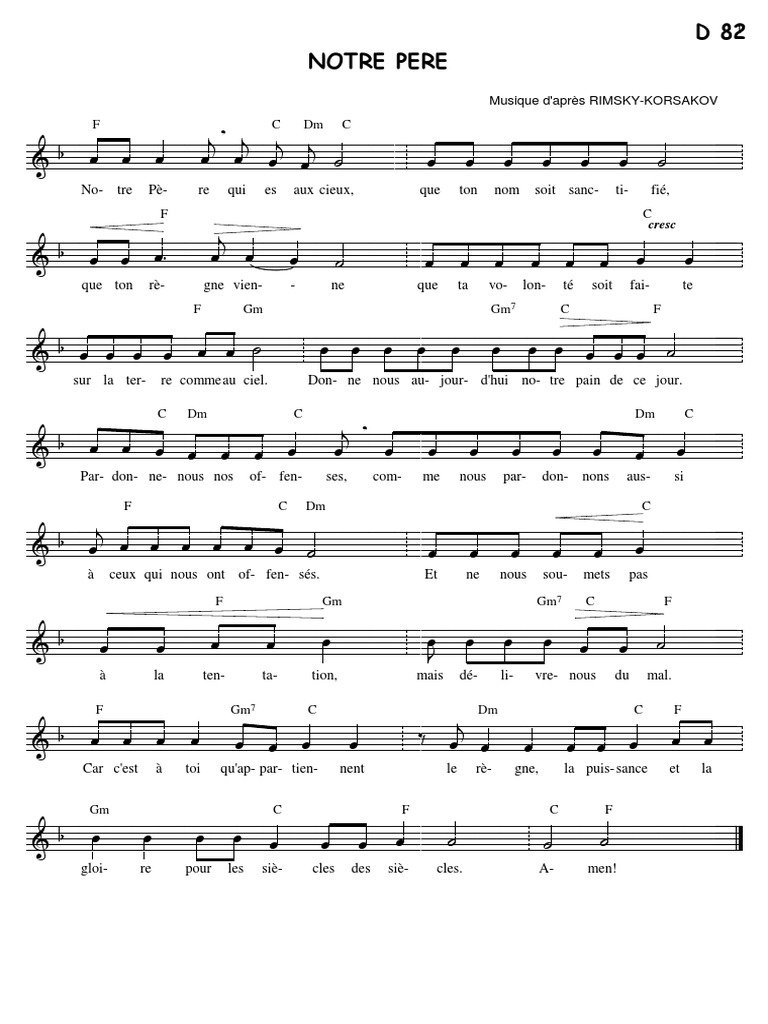 Notre Pere Rymsky Korsakov