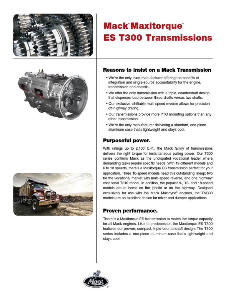 Mack Maxitorque Es t300 Transmission | PDF