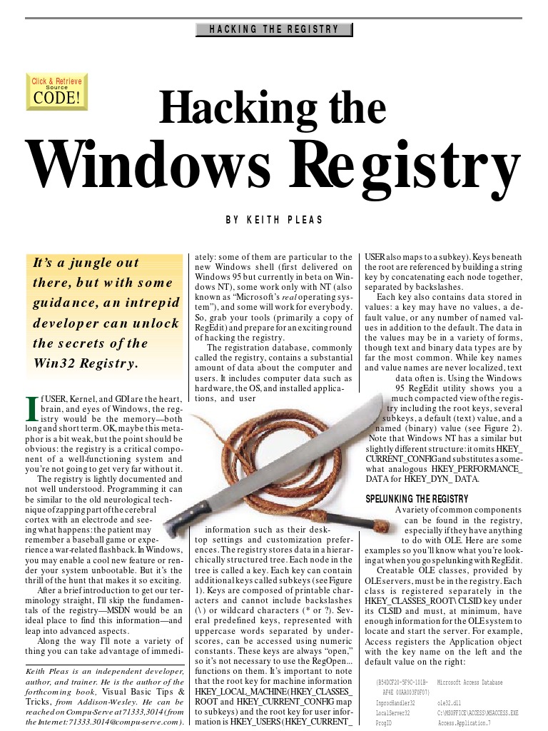 Windows Registry | PDF | Windows Registry | Software Engineering