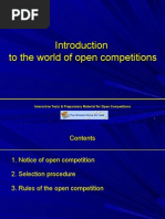 Introduction To Open Competitions