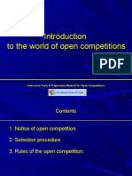 Introduction To Open Competitions