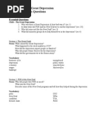 Chapter 26: The Great Depression Essential & Focus Questions